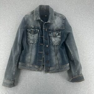 NWT Kut From The Kloth Women's Arielle Distressed Denim Jean Jacket Size S